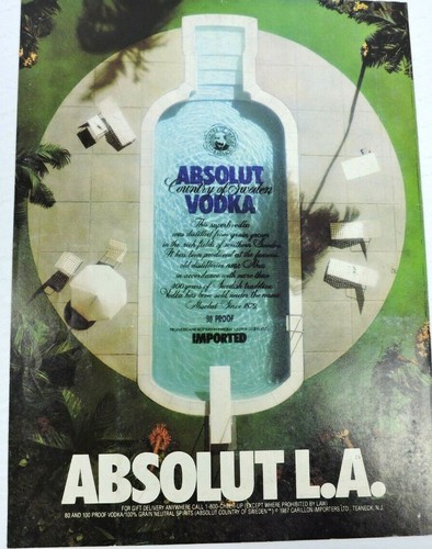 Absolut vodka vintage ad - vodka,