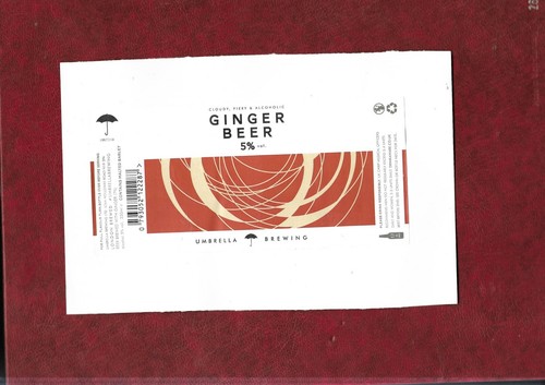 Alcoholic ginger beer label - alcoholic,